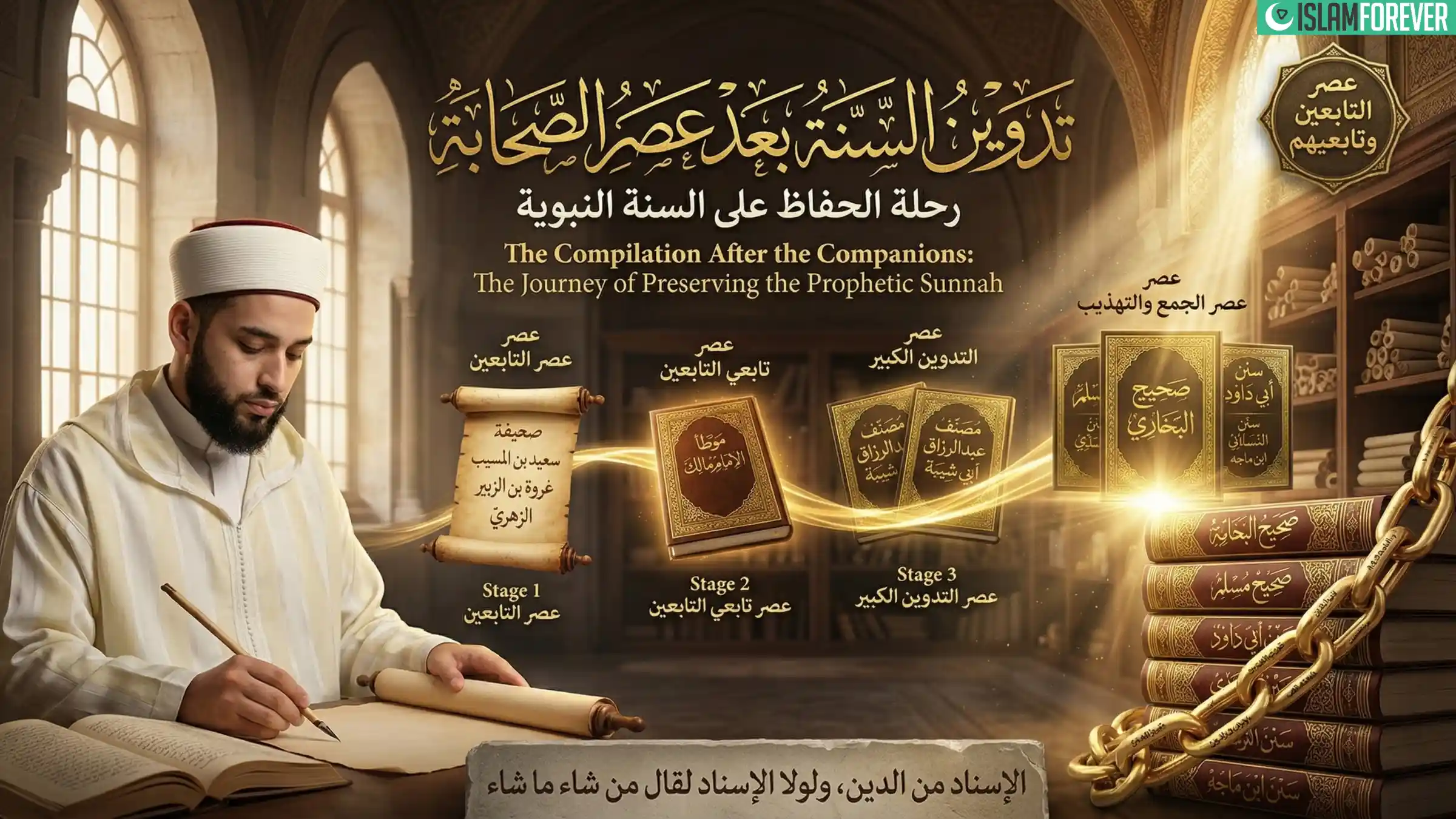 تدوين السنة بعد عصر الصحابة | رحلة الحفاظ على السنة النبوية – الحلقة 06